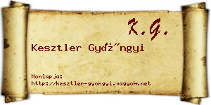 Kesztler Gyöngyi névjegykártya